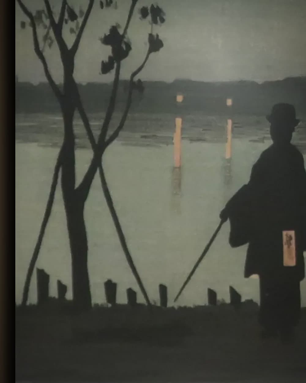 Materiaal en afwerking van De Sumida-rivier bij nacht in het wisselframe