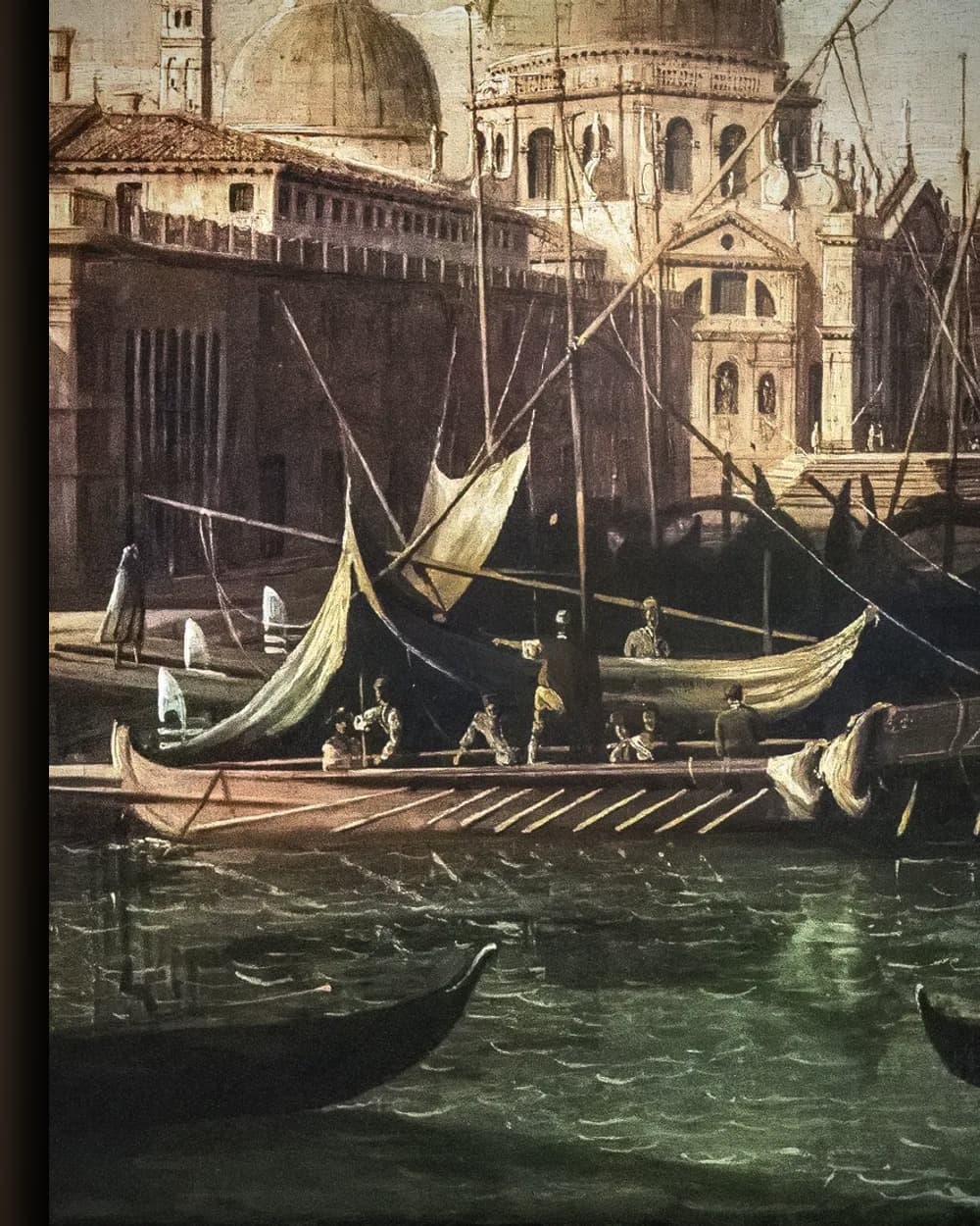 Materiaal en afwerking van Gondels op de Venetiaanse gracht in het wisselframe