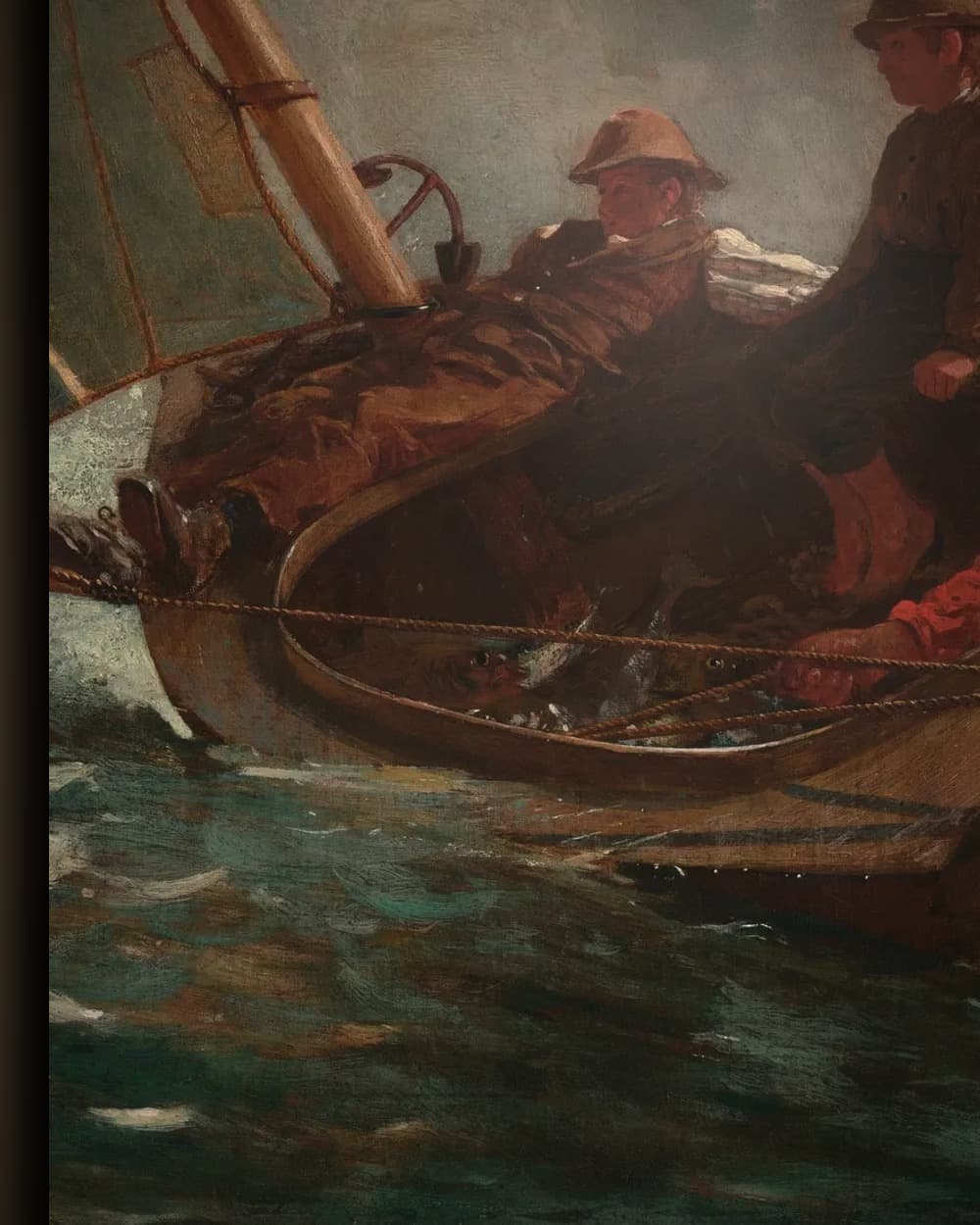 Materiaal en afwerking van Breezing Up (A Fair Wind, 1876) in het wisselframe