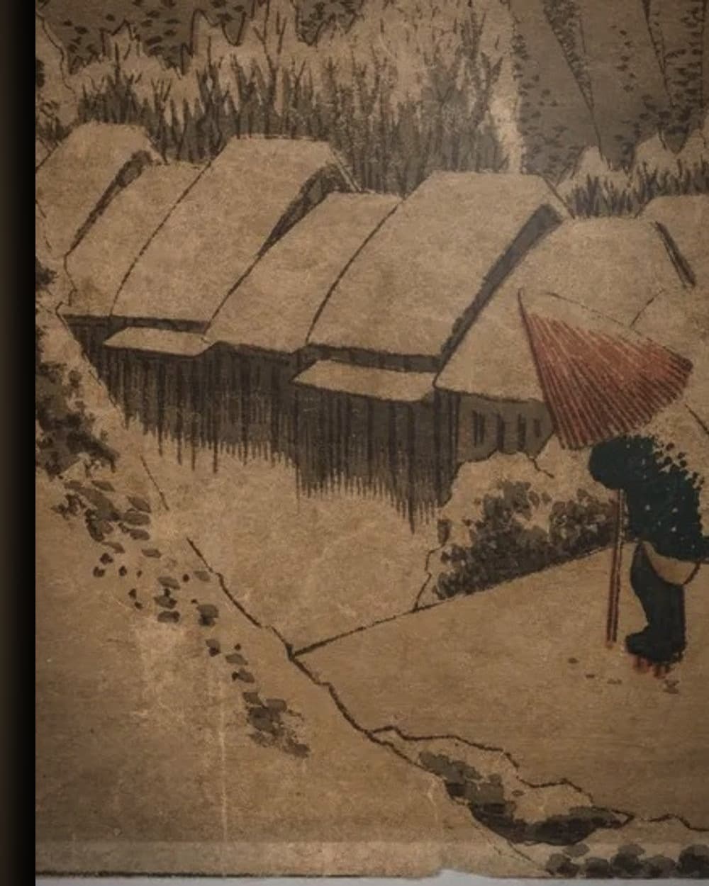 Materiaal en afwerking van Kanbara: avondsneeuw in het wisselframe