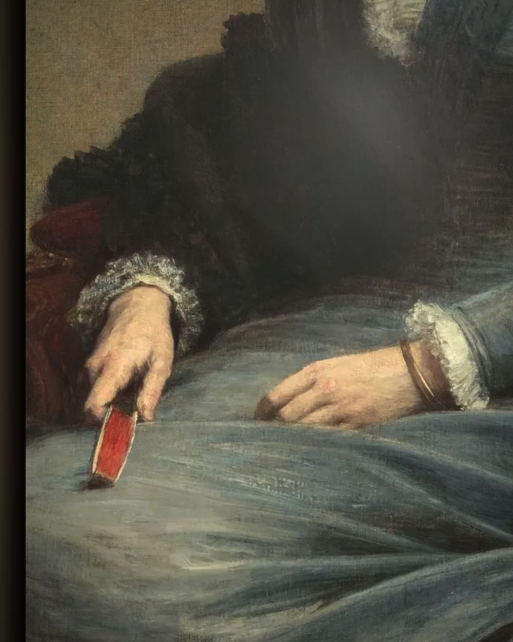 Materiaal en afwerking van Portret van Charlotte Dubourg in het wisselframe