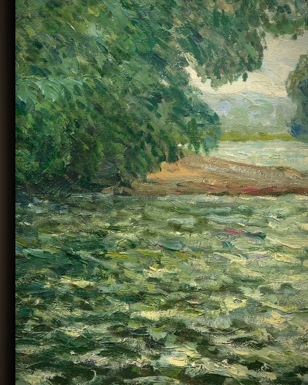 Materiaal en afwerking van Rustig rivierlandschap in het wisselframe