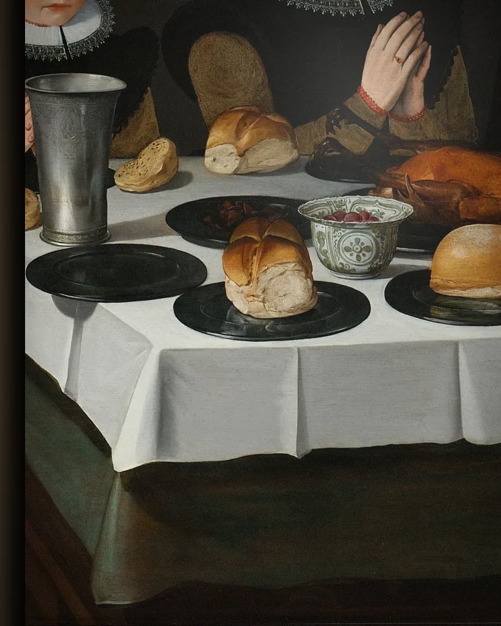 Materiaal en afwerking van Welvarende calvinistische familie in het wisselframe
