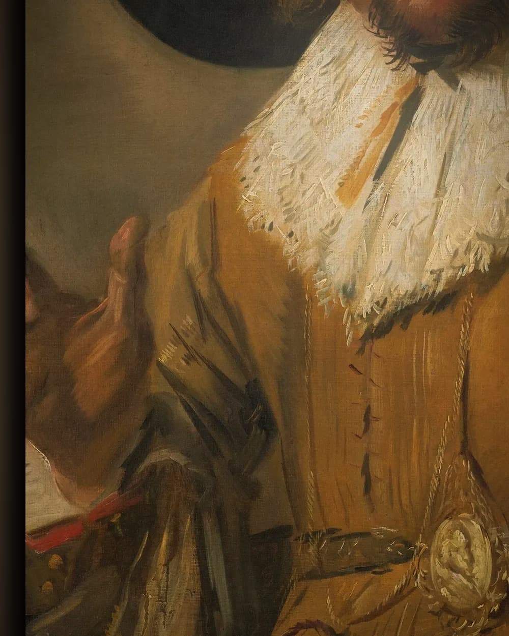 Materiaal en afwerking van De vrolijke drinker in het wisselframe