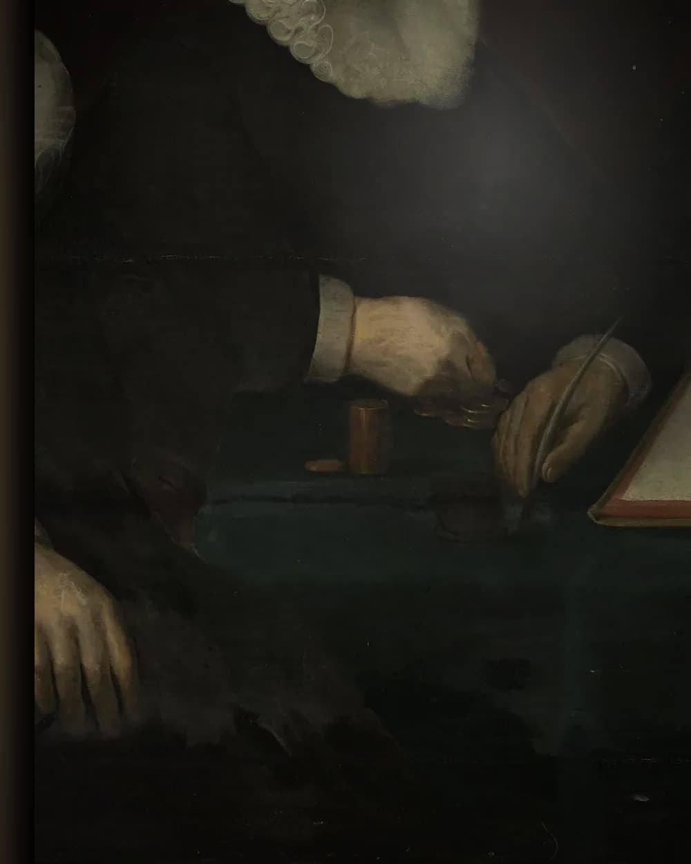 Materiaal en afwerking van De regenten van het tuchthuis in Middelburg in het wisselframe