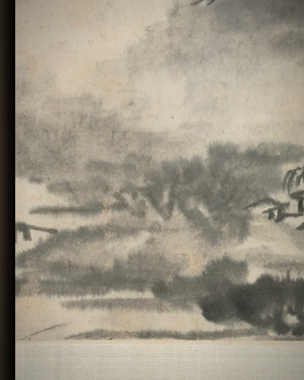 Materiaal en afwerking van Landschap naar Mi Fei in het wisselframe
