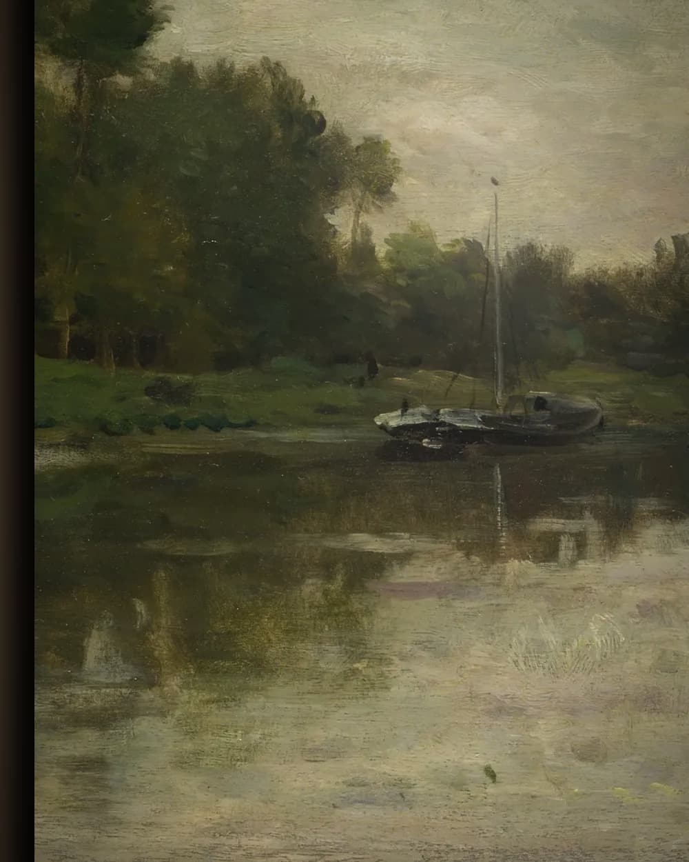 Materiaal en afwerking van Rustig rivierlandschap in het wisselframe