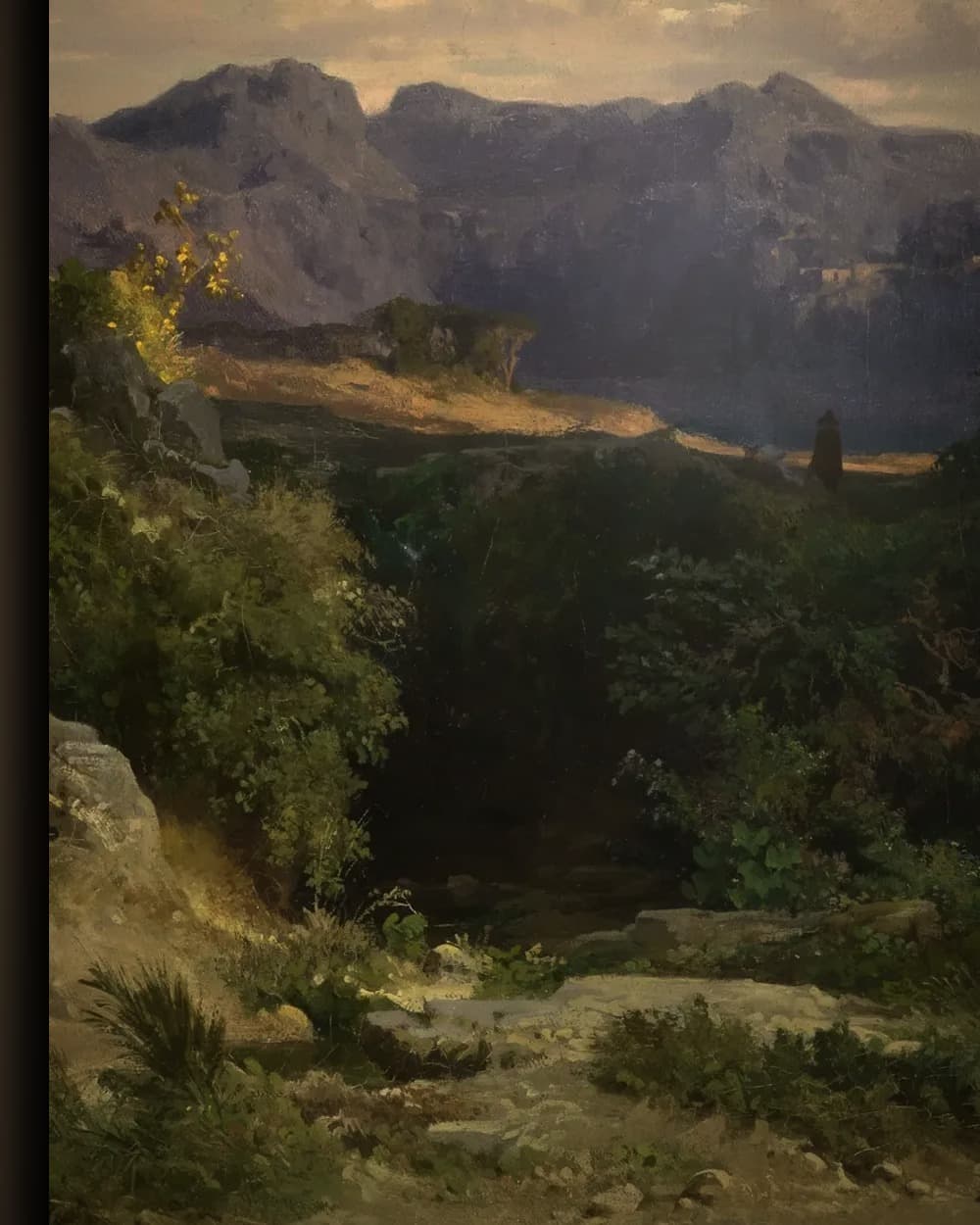 Materiaal en afwerking van Zonnig berglandschap in het wisselframe
