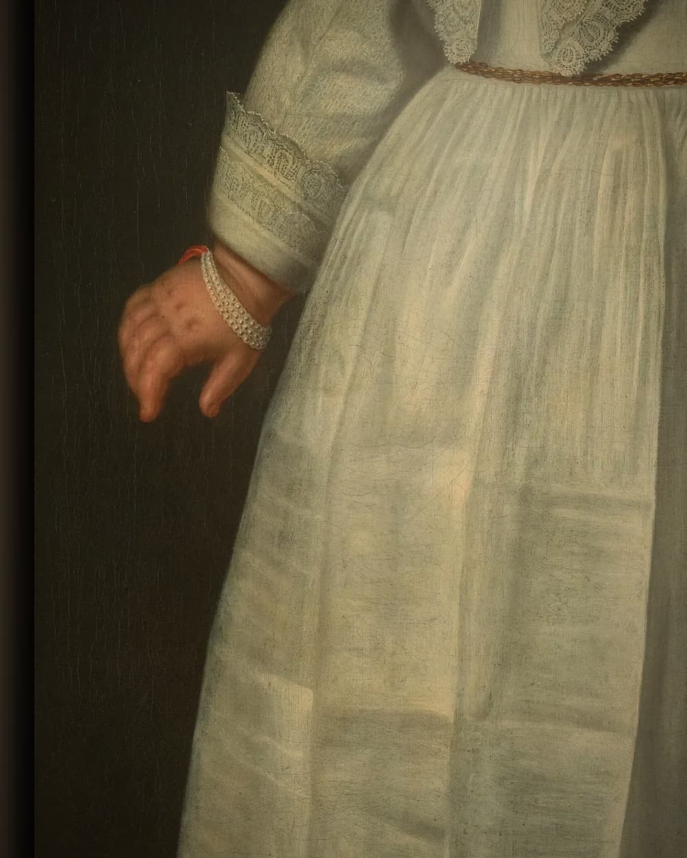 Materiaal en afwerking van Portret van Jacoba Bontemantel (1643) in het wisselframe