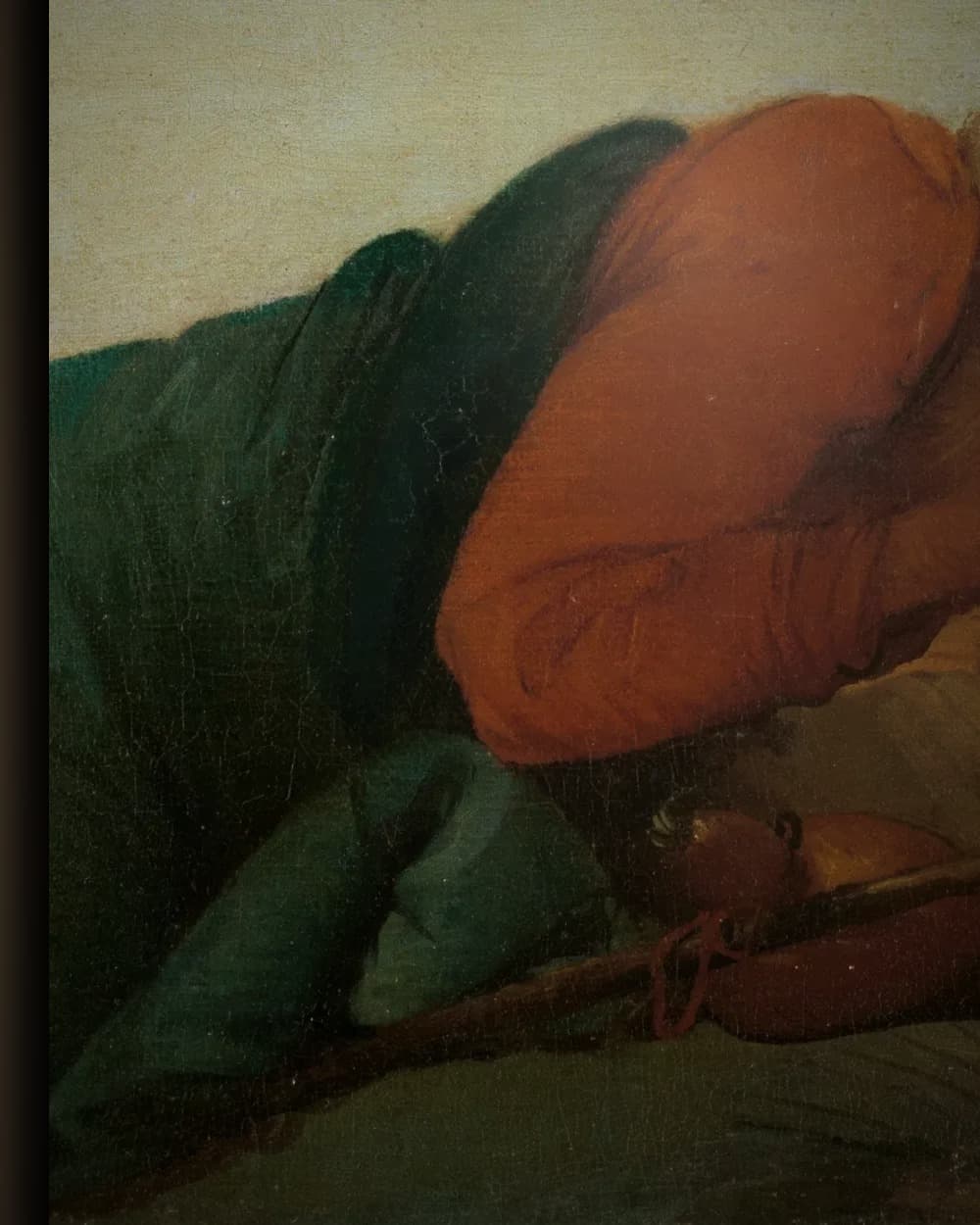 Materiaal en afwerking van Abraham en de drie engelen in het wisselframe