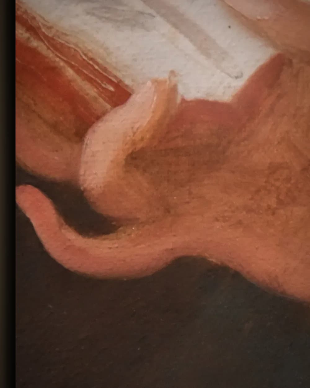 Materiaal en afwerking van De lezende jonge vrouw in het wisselframe