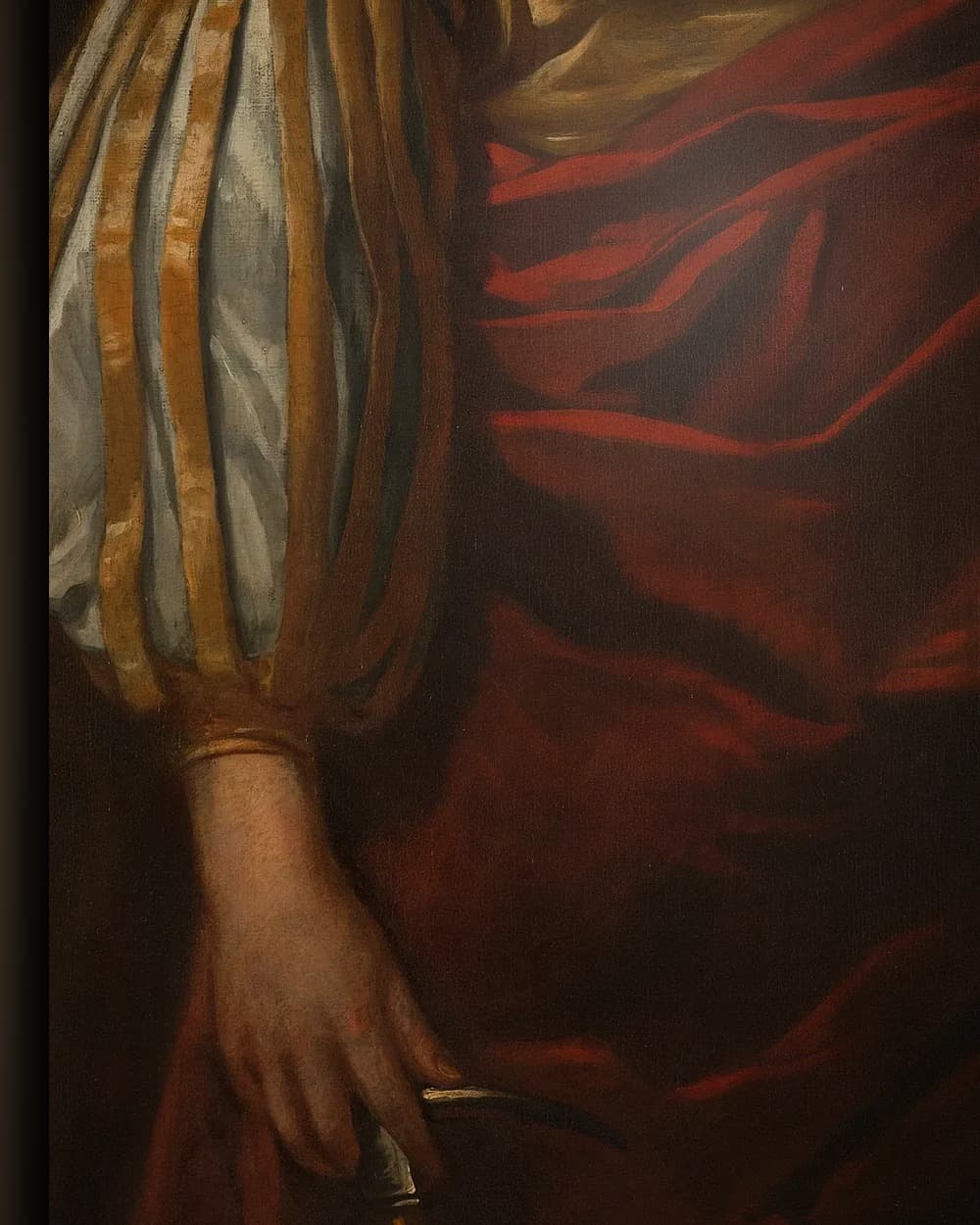 Materiaal en afwerking van Portret van Johan Servaes van Limburg (1632-1698) in het wisselframe