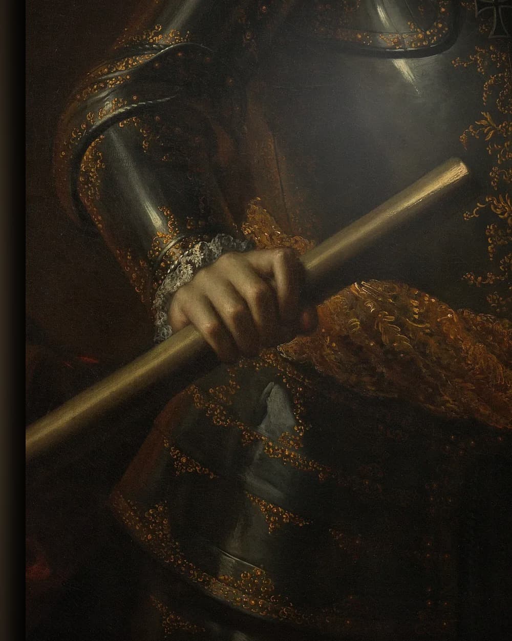 Materiaal en afwerking van Portret van luitenant-generaal Godard van Reede, heer van Amerongen in het wisselframe