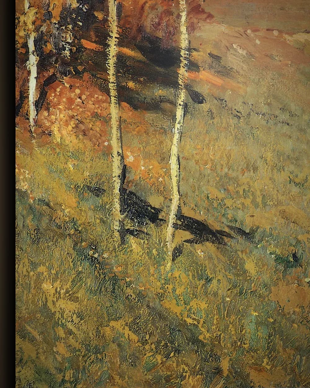 Materiaal en afwerking van Gouden herfst aan de rivier in het wisselframe