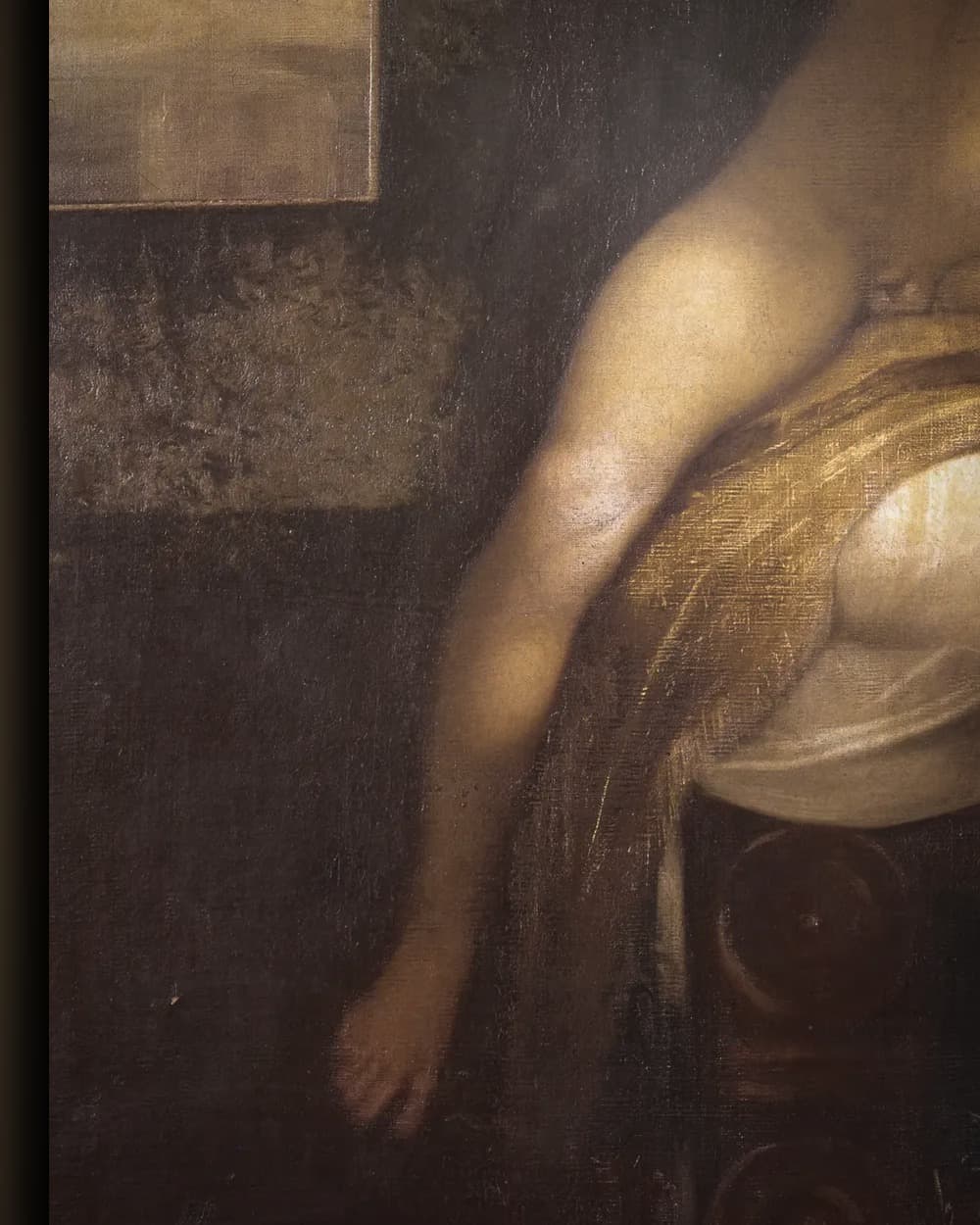 Materiaal en afwerking van Danaë in het wisselframe