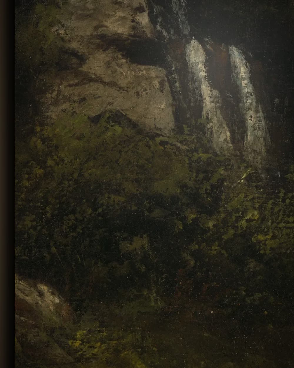 Materiaal en afwerking van Landschap met rotsen en waterval in het wisselframe