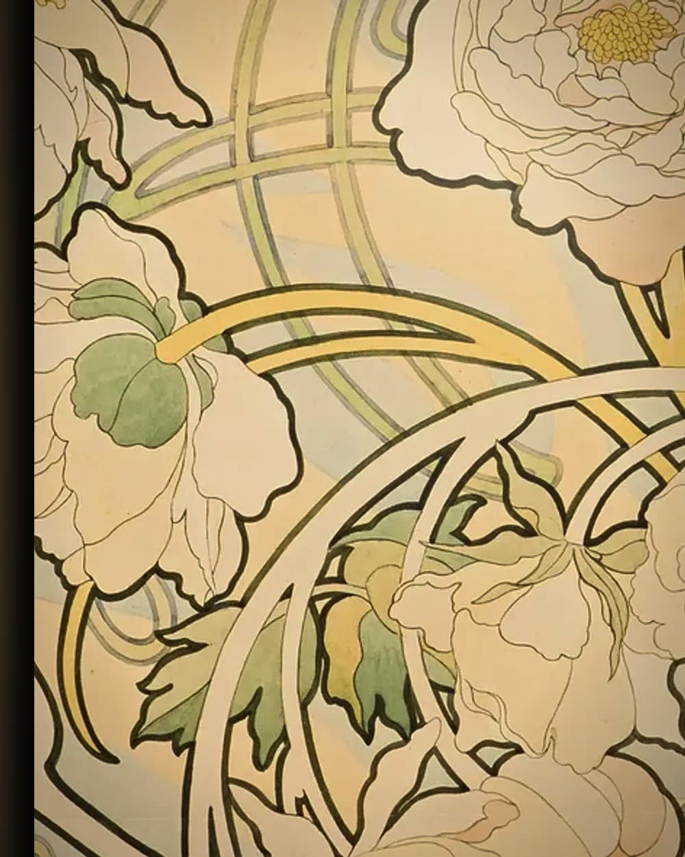 Materiaal en afwerking van Pioenrozen in het wisselframe