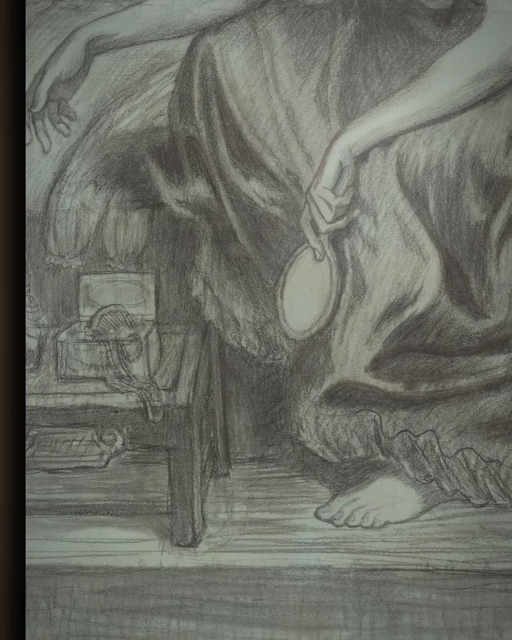 Materiaal en afwerking van Desdemona's doodslied in het wisselframe