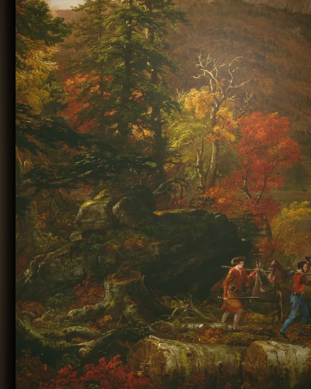 Materiaal en afwerking van Herfstlandschap bij de bergen in het wisselframe