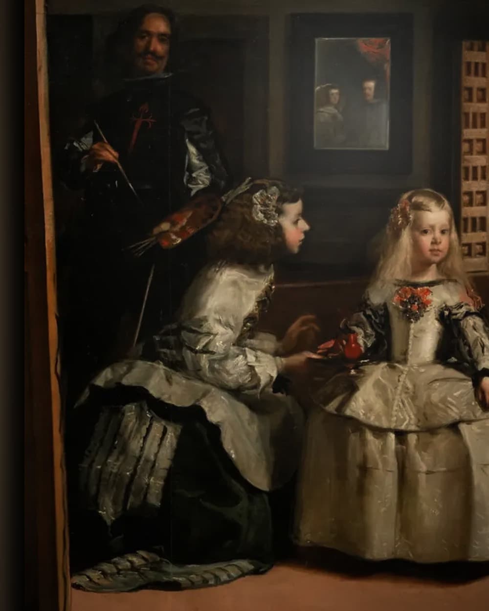 Materiaal en afwerking van Las Meninas in het wisselframe