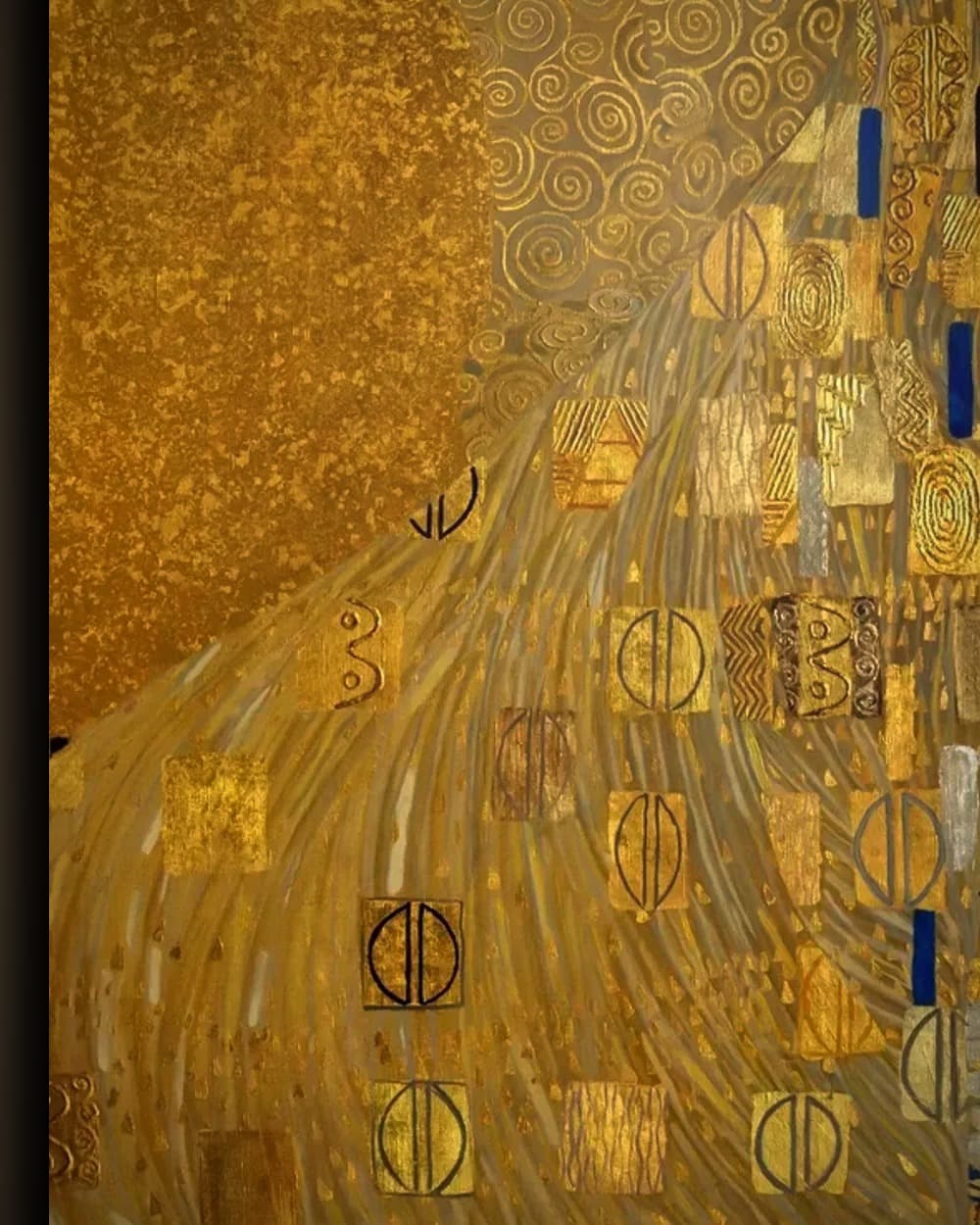Materiaal en afwerking van Adèle Bloch-Bauer I in het wisselframe