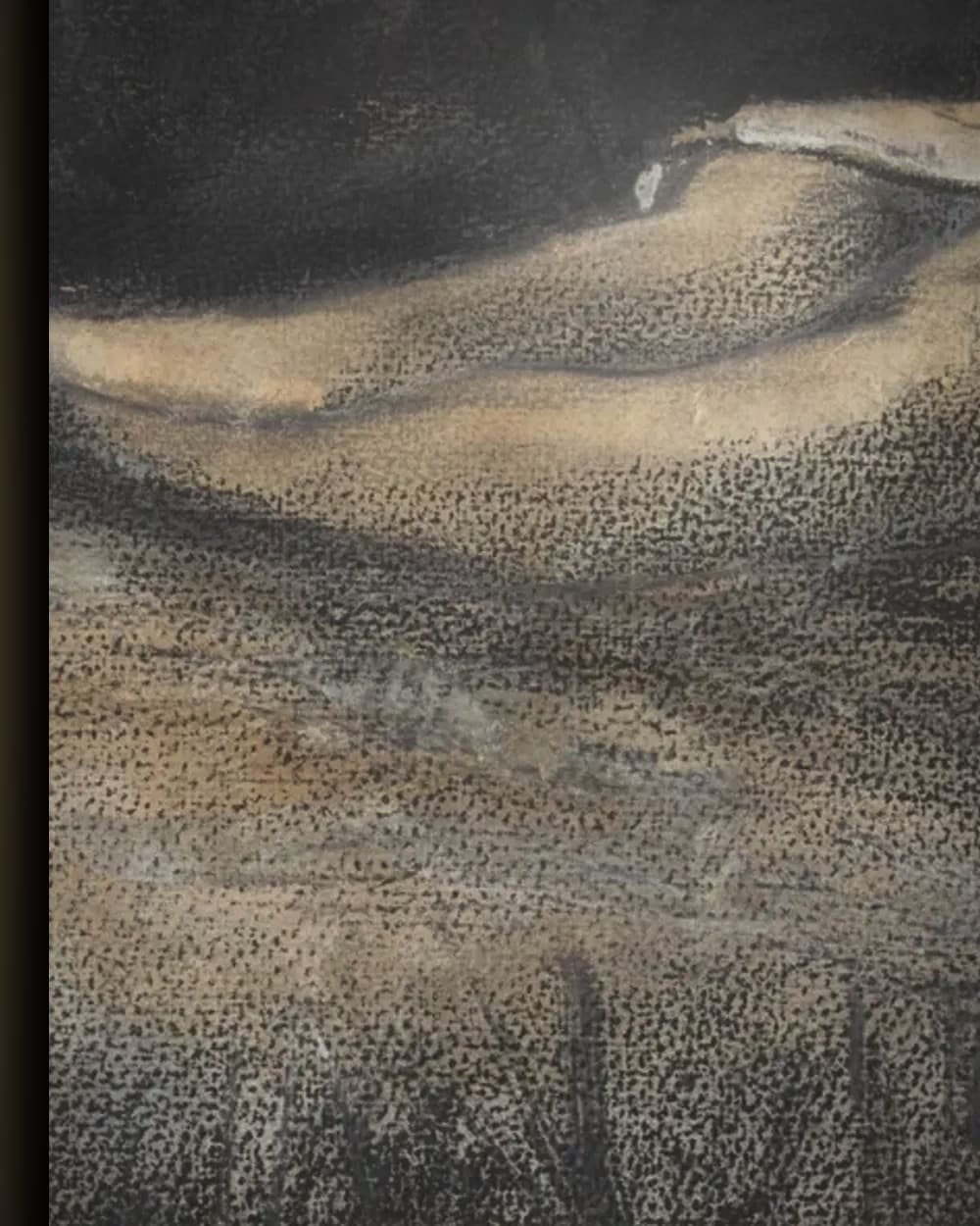 Materiaal en afwerking van Opgebaarde vrouw 1883 in het wisselframe