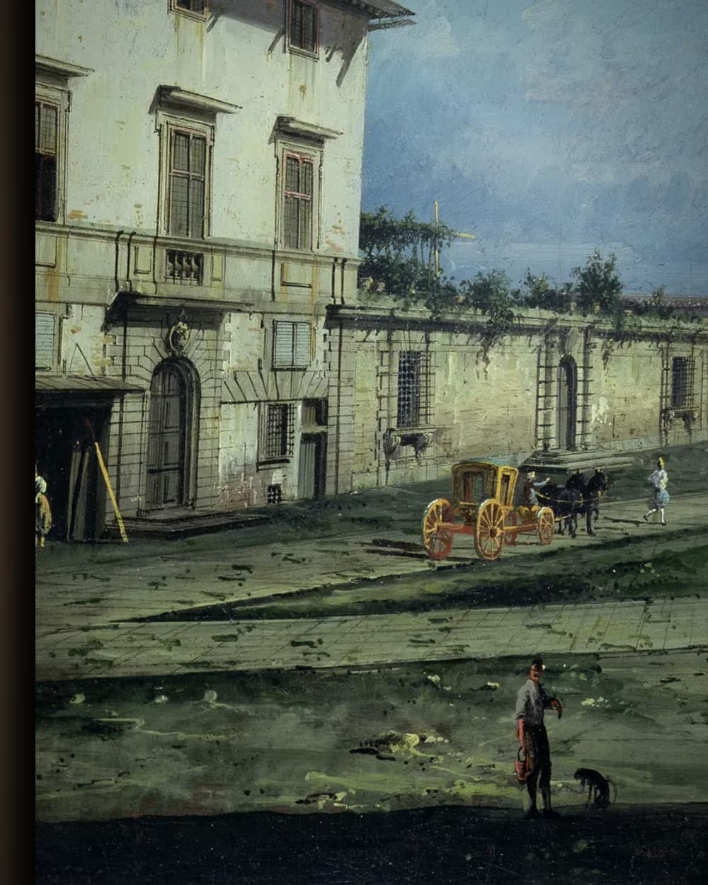 Materiaal en afwerking van Levendig plein in Lucca in het wisselframe