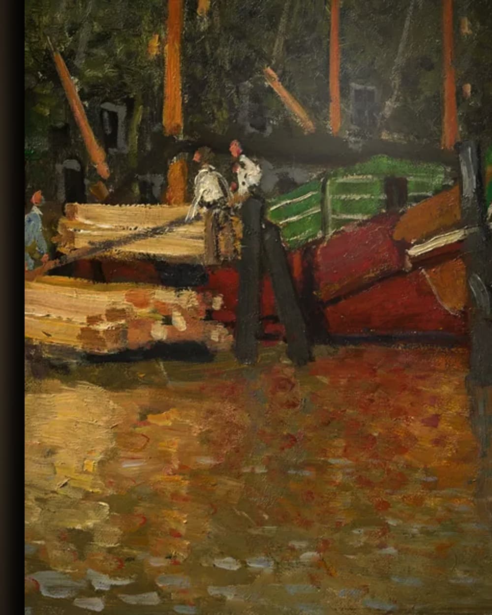 Materiaal en afwerking van Boten bij Zaandam in het wisselframe