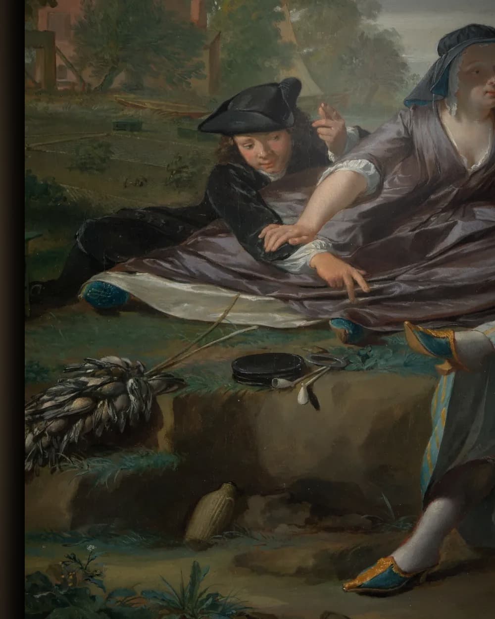 Materiaal en afwerking van De vogelaars in het wisselframe