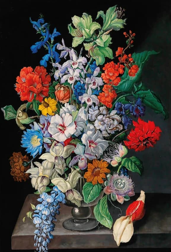 Een groot boeket bloemen