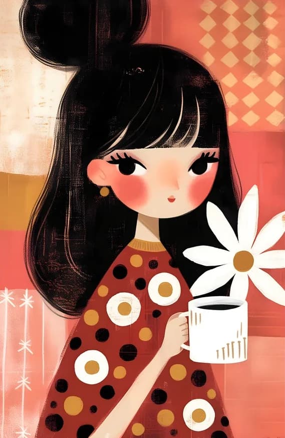 Koffie en bloemen