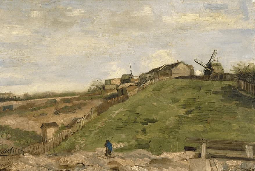 De heuvel van Montmartre met steengroeve – Vincent van Gogh