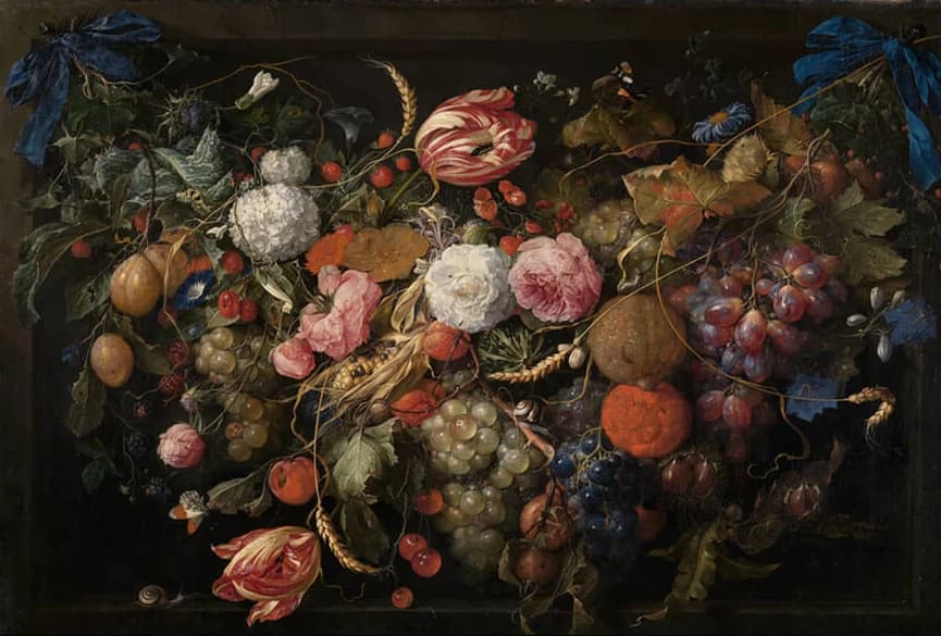 Girlande van Bloemen en Vruchten (ca. 1672)