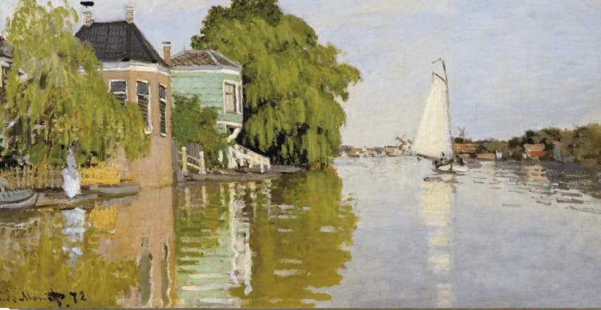 Huizen op de Achterzaan – Claude Monet