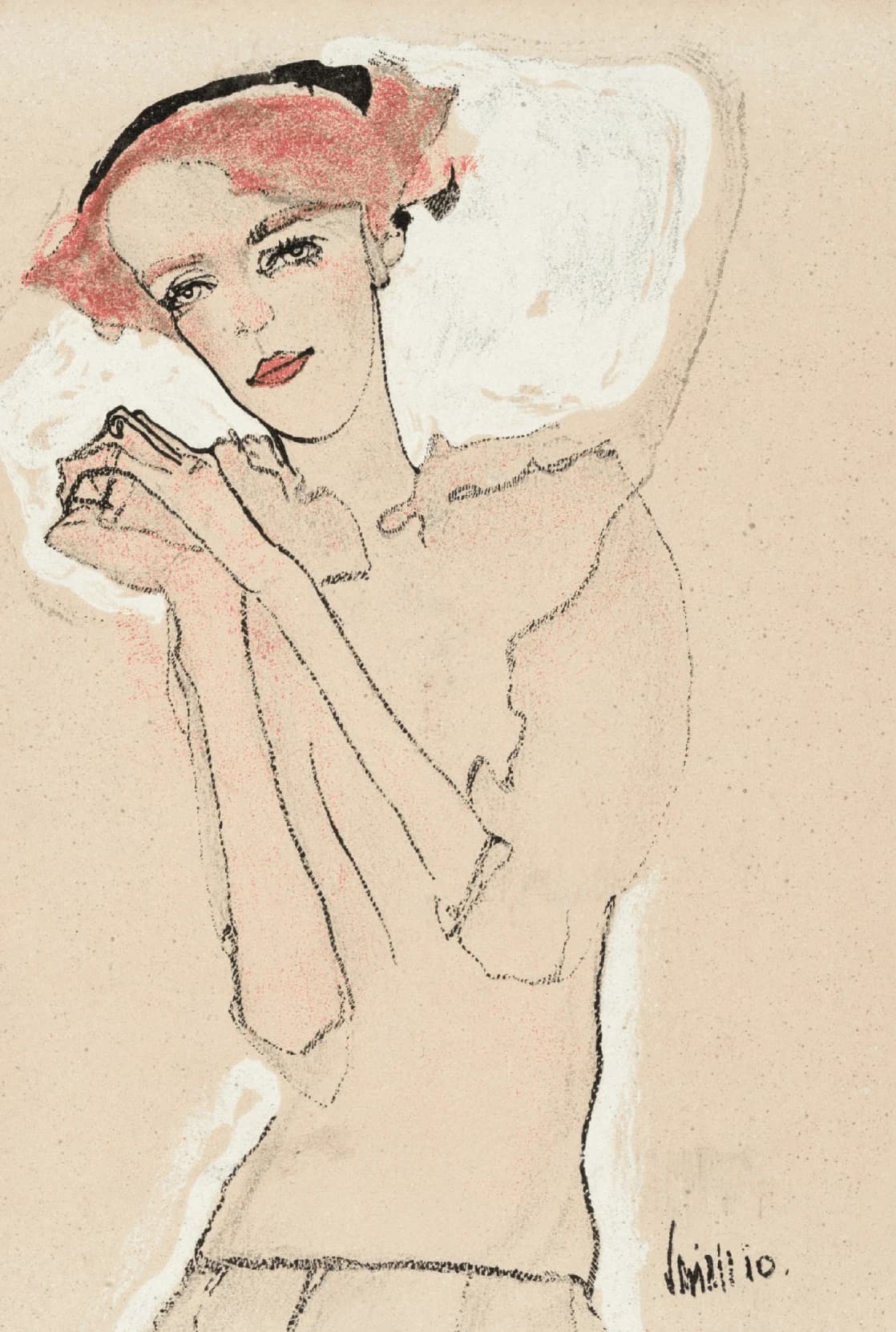 Portret van een vrouw – Egon Schiele