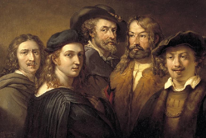 Rafael, Rembrandt Harmensz. van Rijn, Nicolas Poussin, Albrecht Dürer en Peter Paul Rubens: – Rembrandt van Rijn
