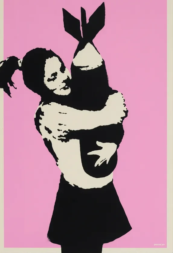 Roze Knuffel – Banksy
