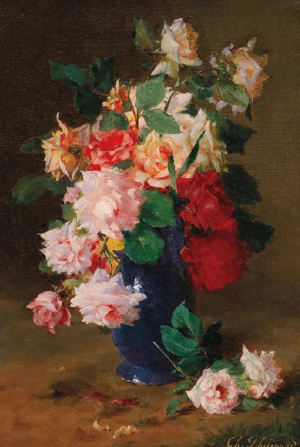 Rozen in een vaas – Vincent van Gogh