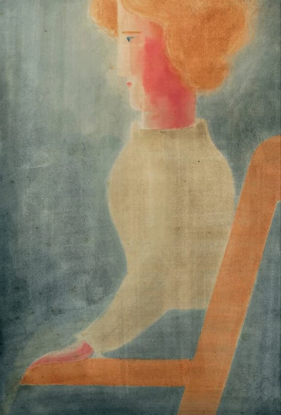 Sitzende nach links – Oskar Schlemmer