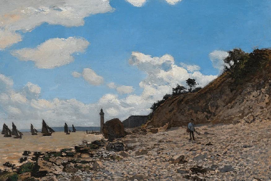 Het strand bij Honfleur – Claude Monet