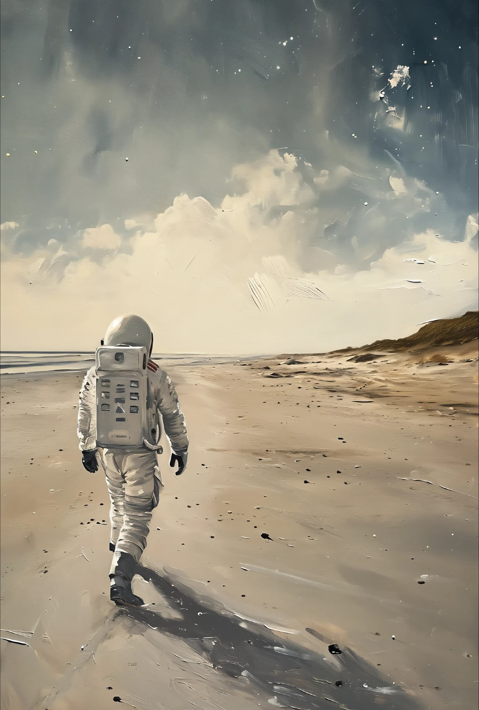 Astronaut op het Strand