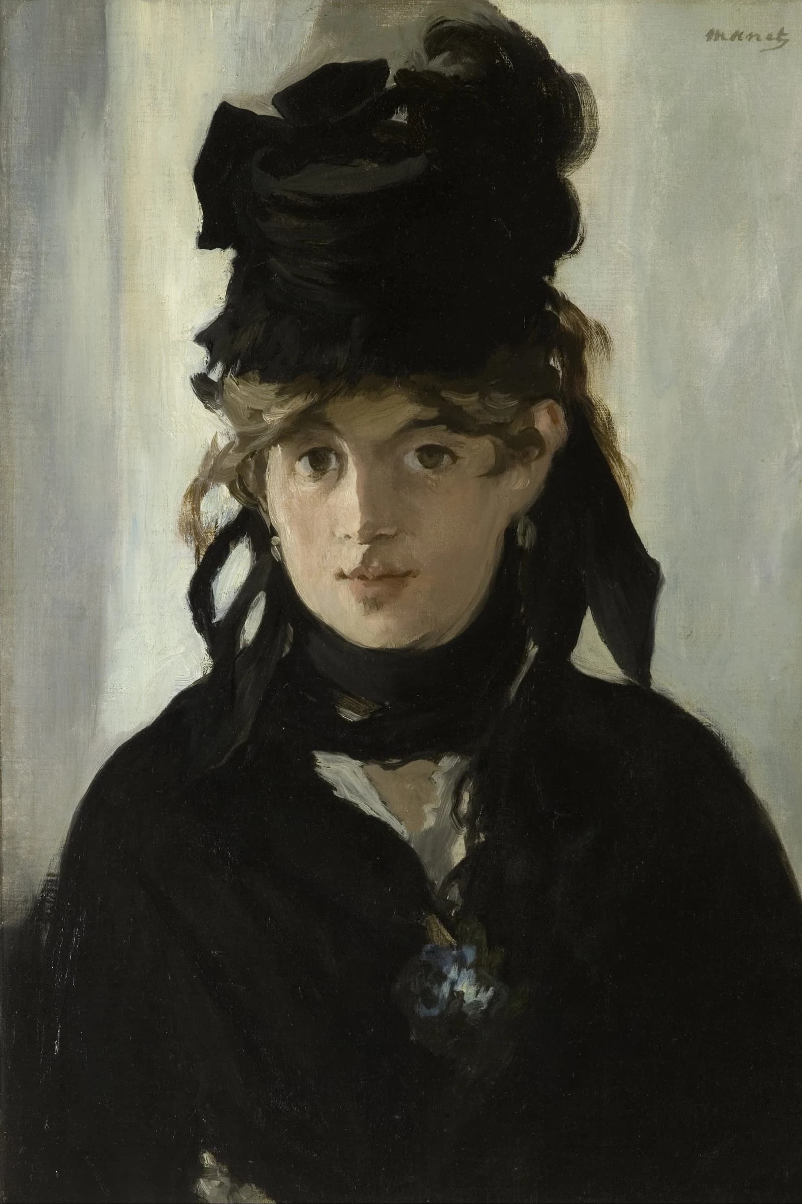 Berthe Morisot met een boeket viooltjes – Édouard Manet