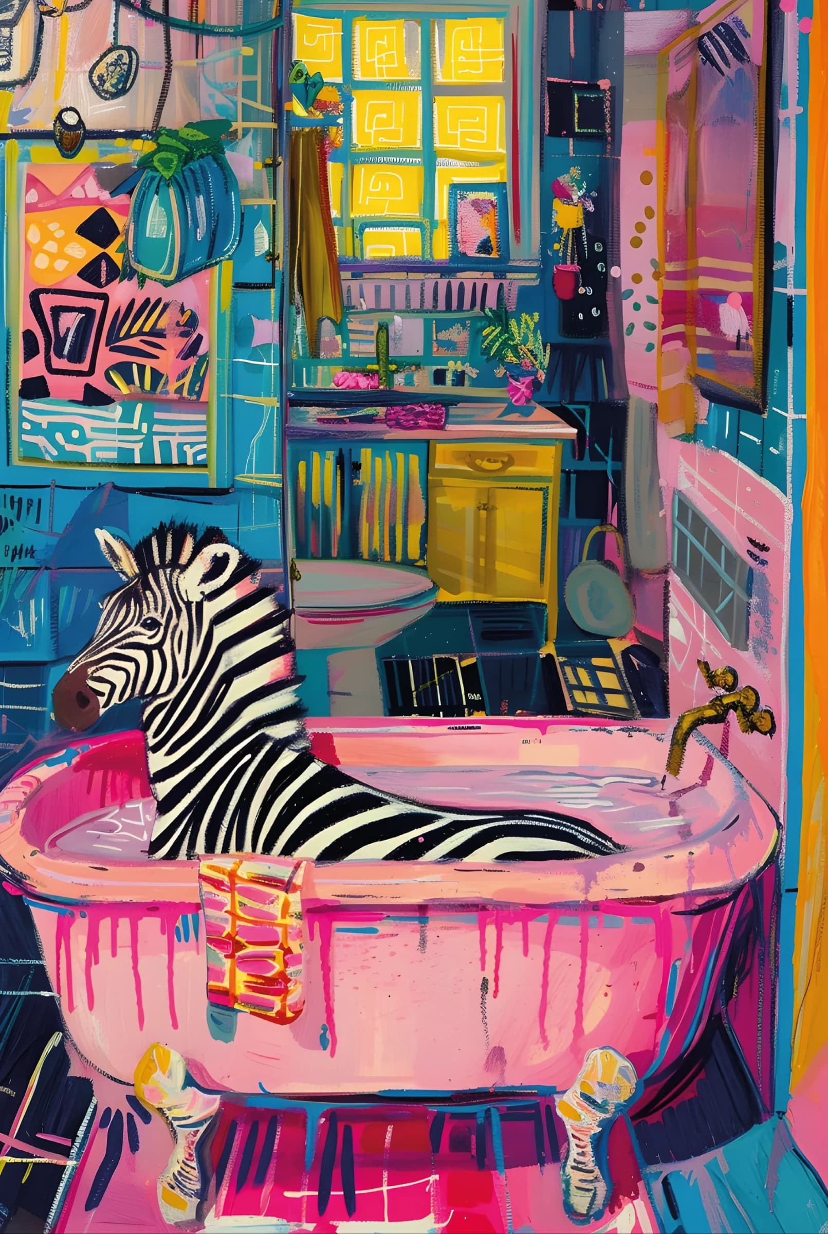 Chique Zebra in Bad