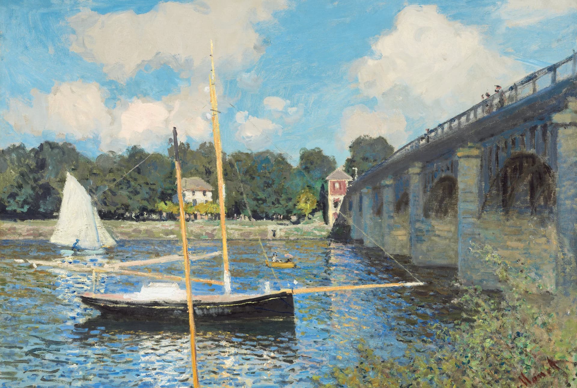 De brug bij Argenteuil – Claude Monet