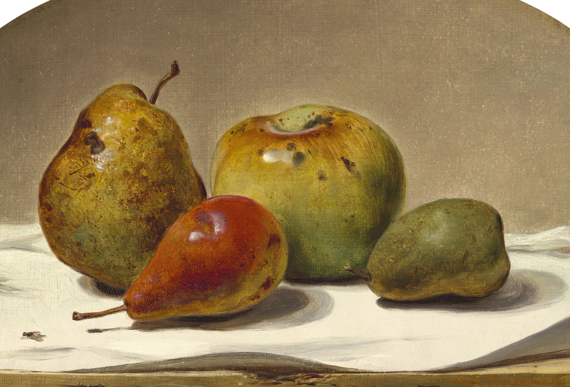 Drie Peren en een Appel (1857) – David Johnson
