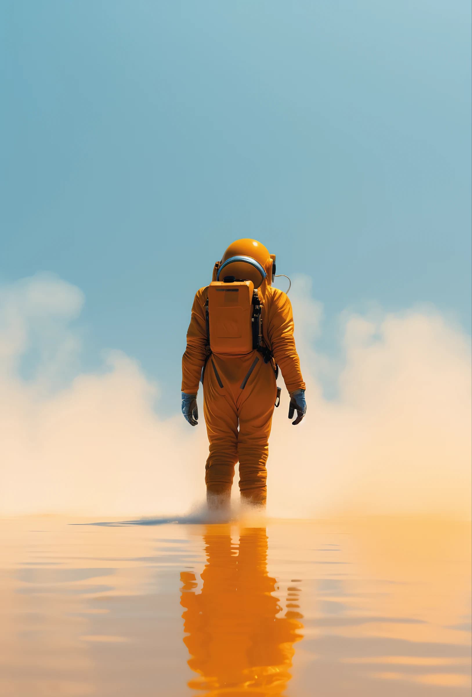 Eenzame Astronaut in de Woestijn
