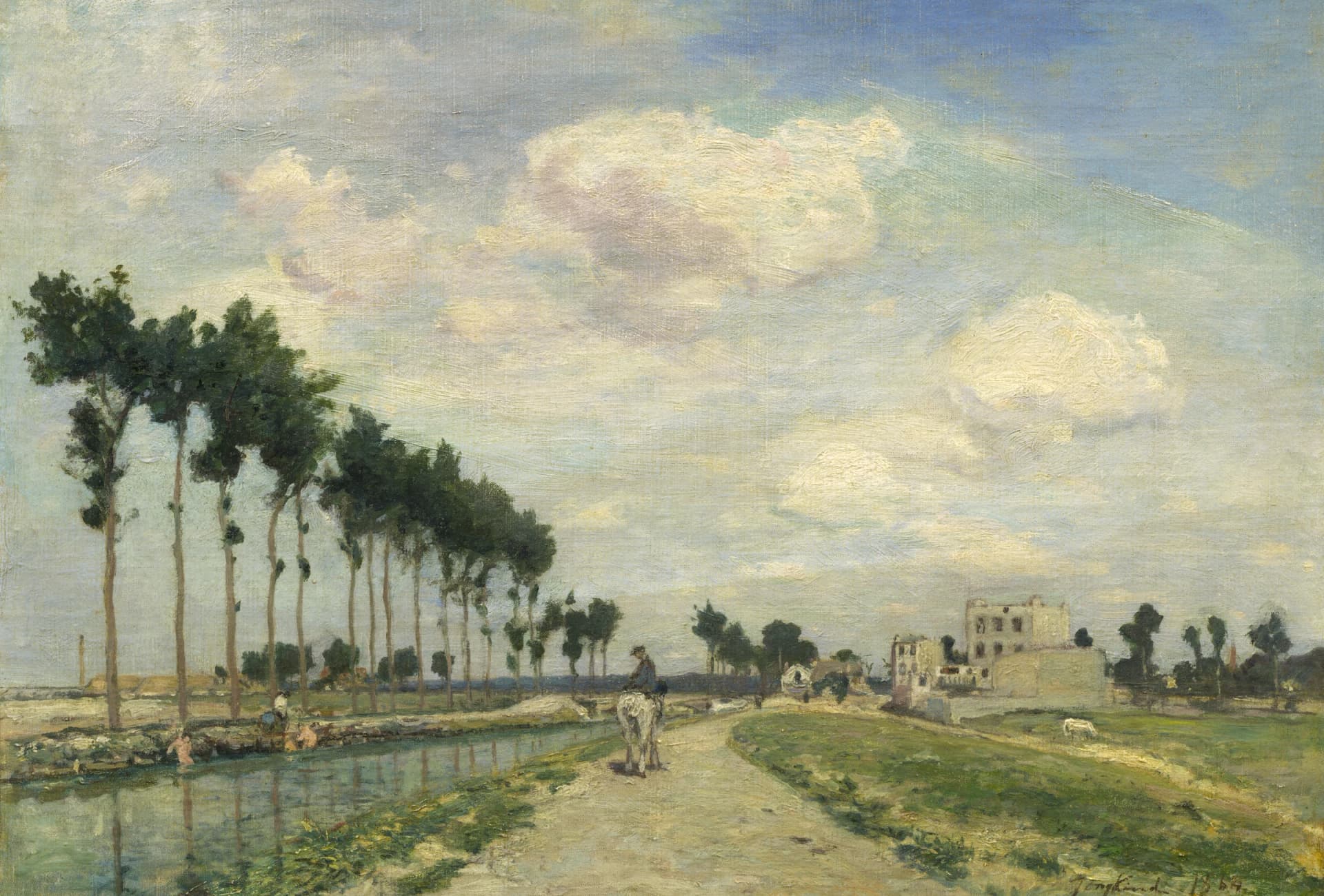 Het Jaagpad – Johan Barthold Jongkind