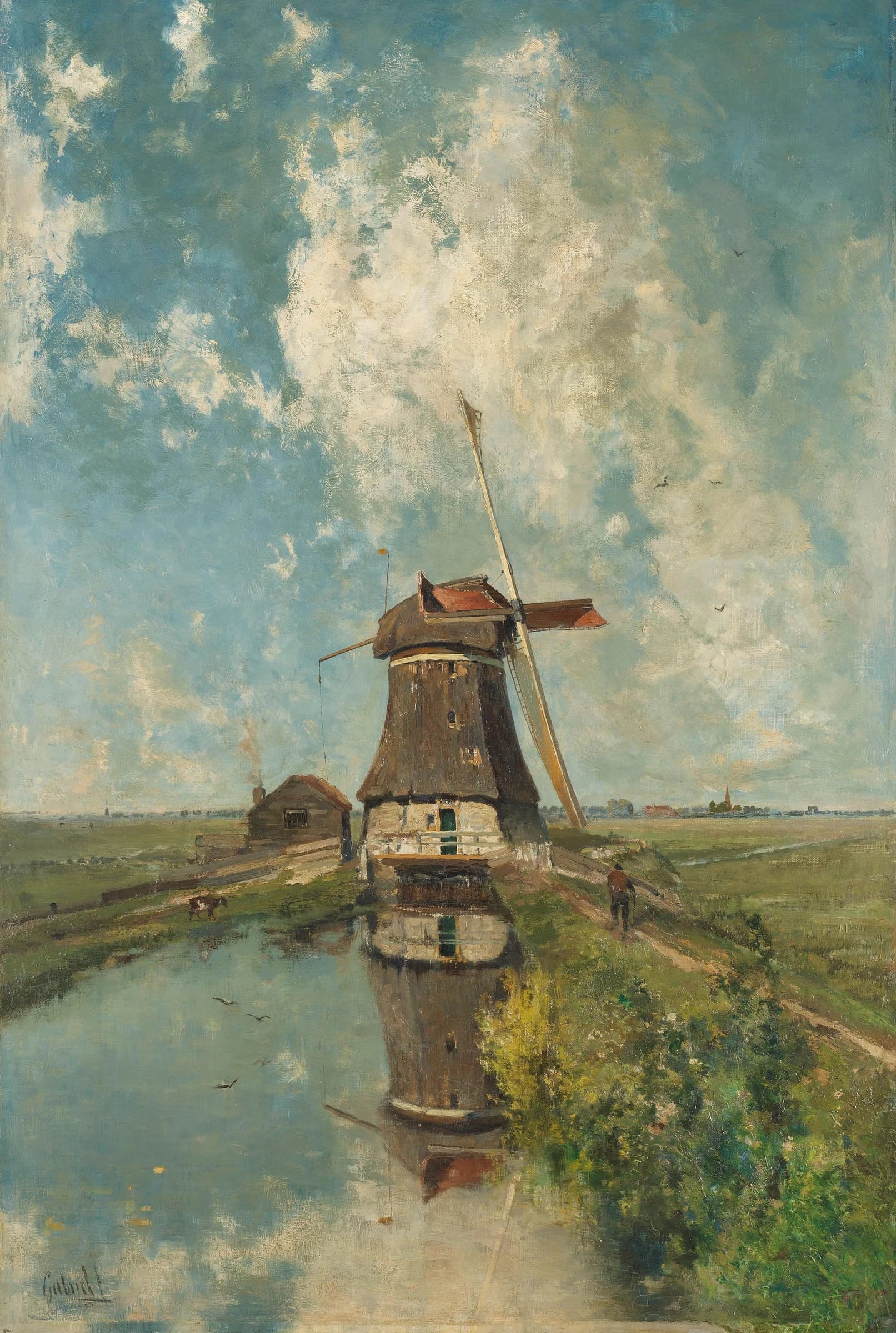 Molen in de poldervaart, Paul Gabriël