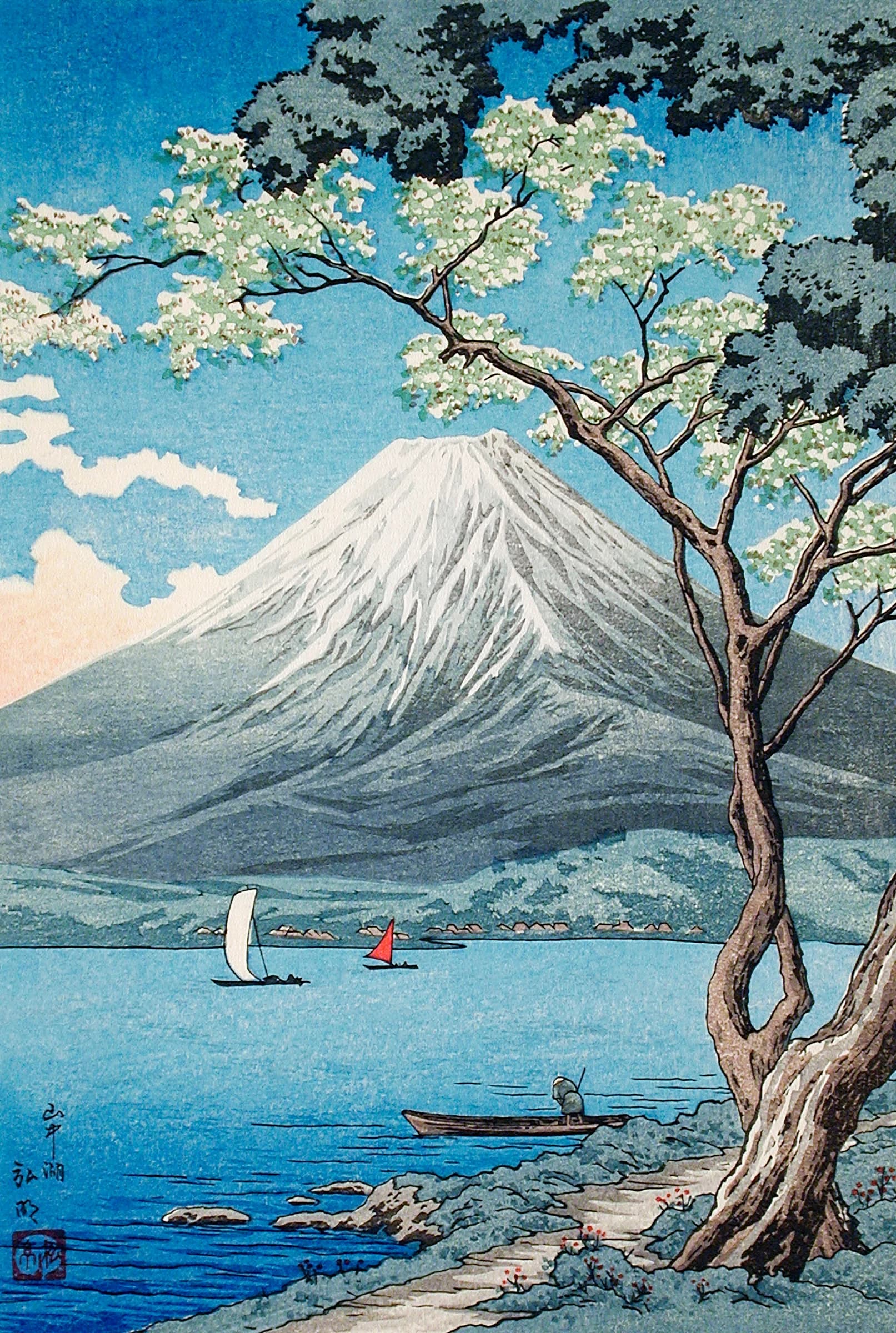 De Fuji vanaf het Yamanaka-meer