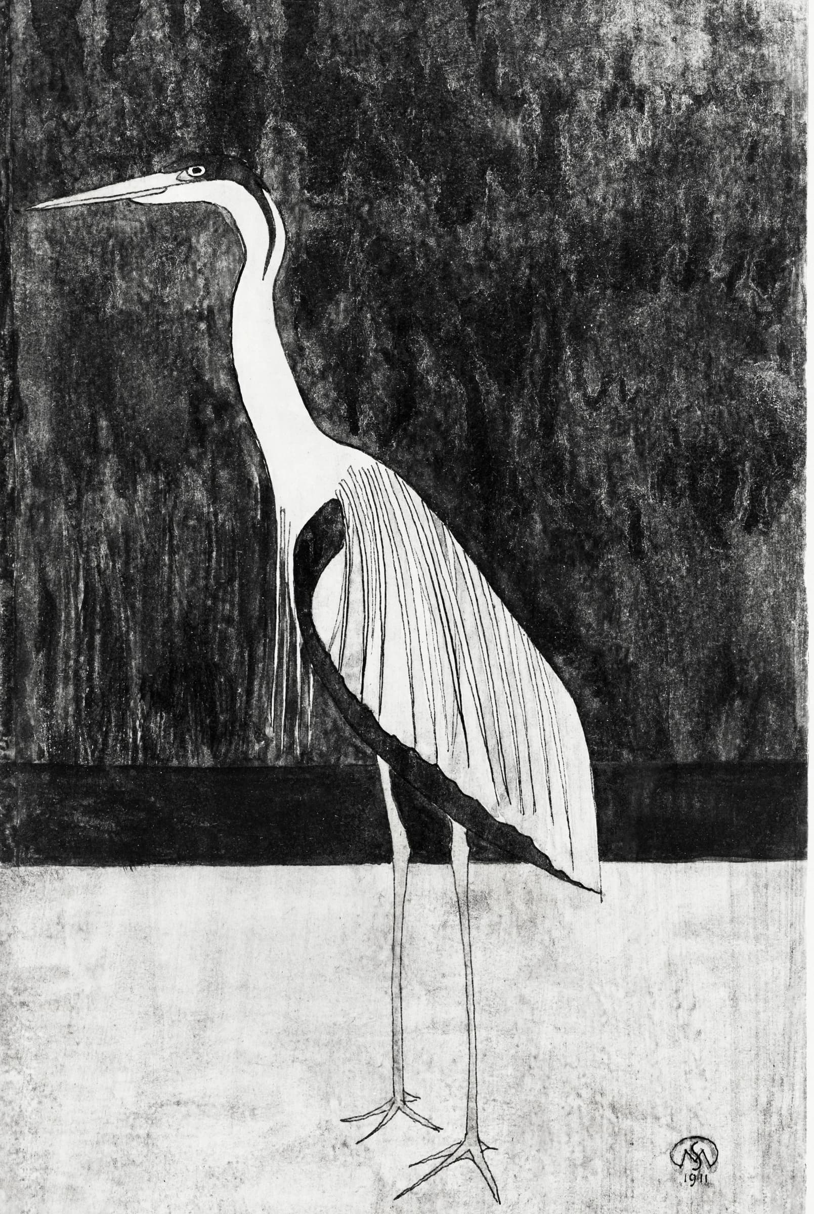 Reiger (zwart-wit) – Samuel Jessurun de Mesquita